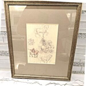 Vintage Print Studies for the Trivulzio Monument, c1508 (1954) Leonardo da Vinci